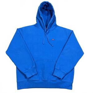 Supreme Mens Blue Small Box Logo Hoodie Size Medium